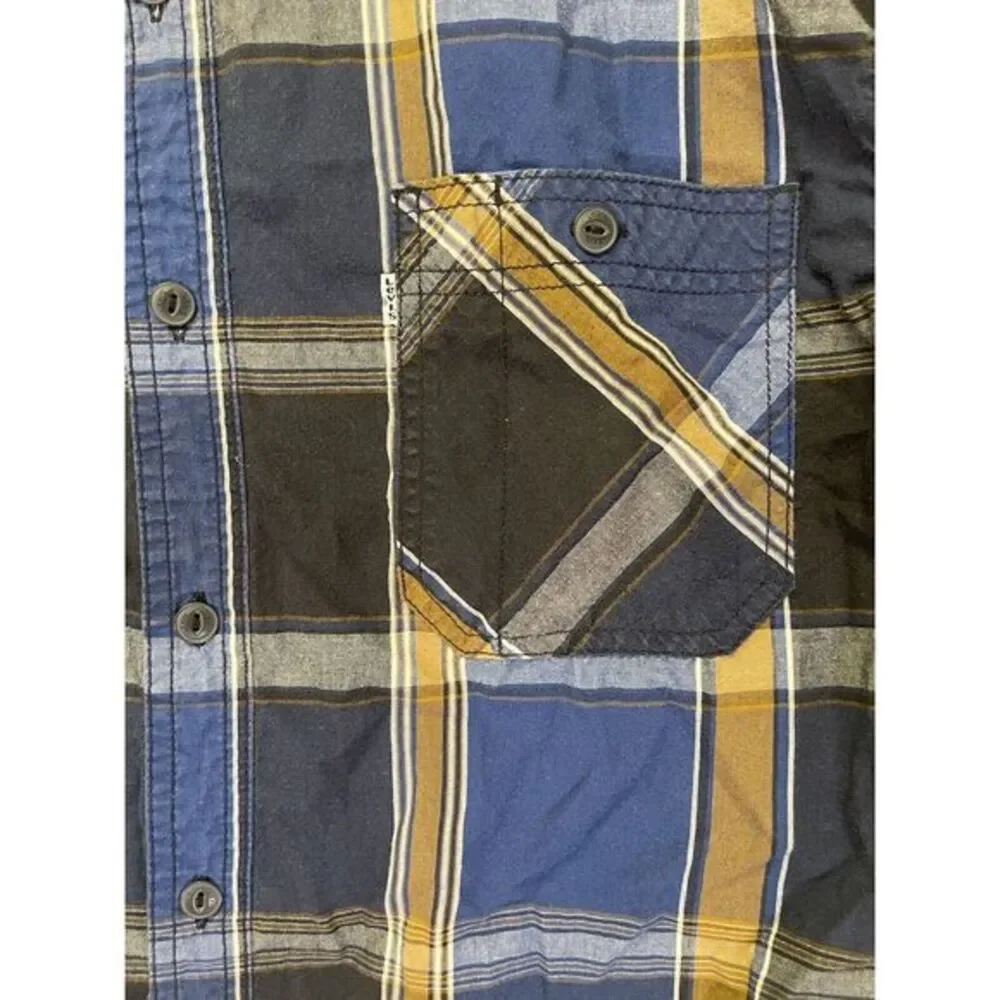 Levi's Plaid Shirt Men XL‎  Blue Western Classiccore Corpcore Careerwear
